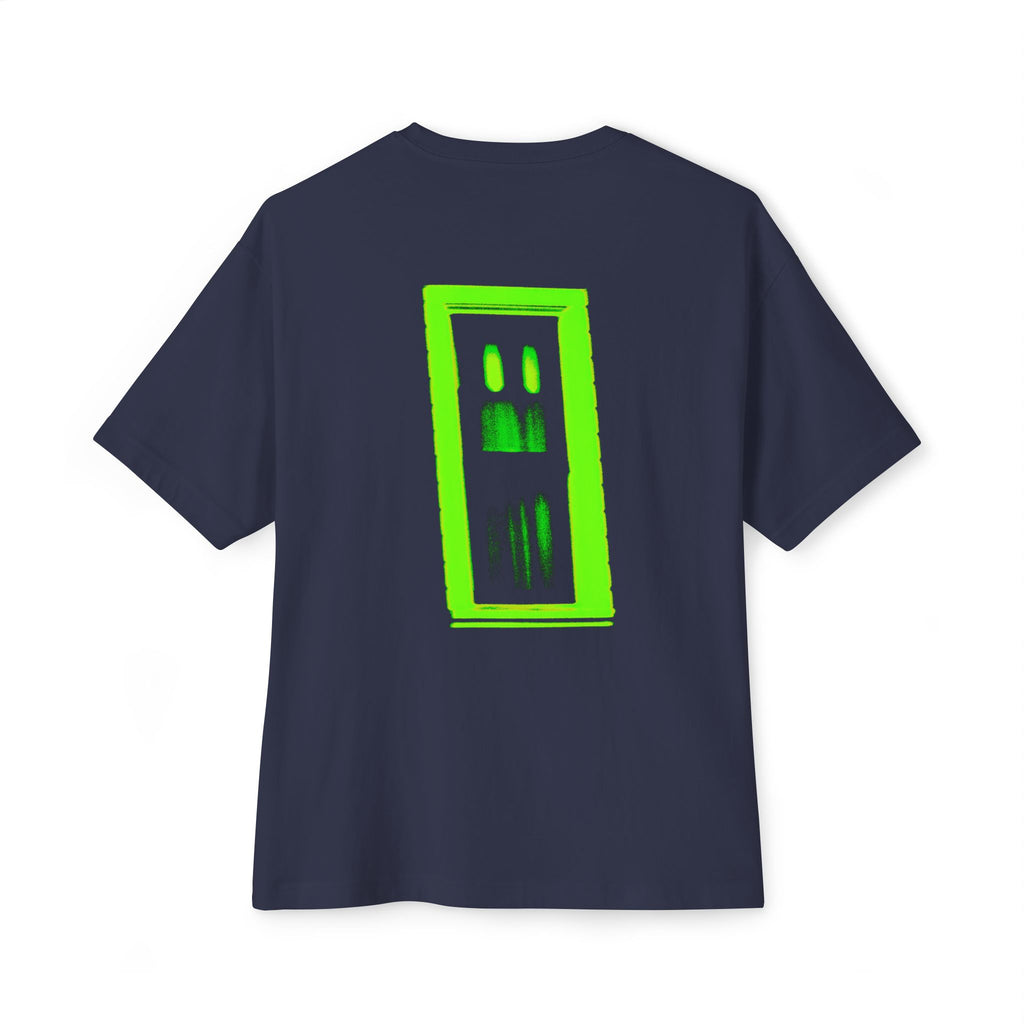 Boxy Tee — Neon Green Door Panel Graphic T-Shirt