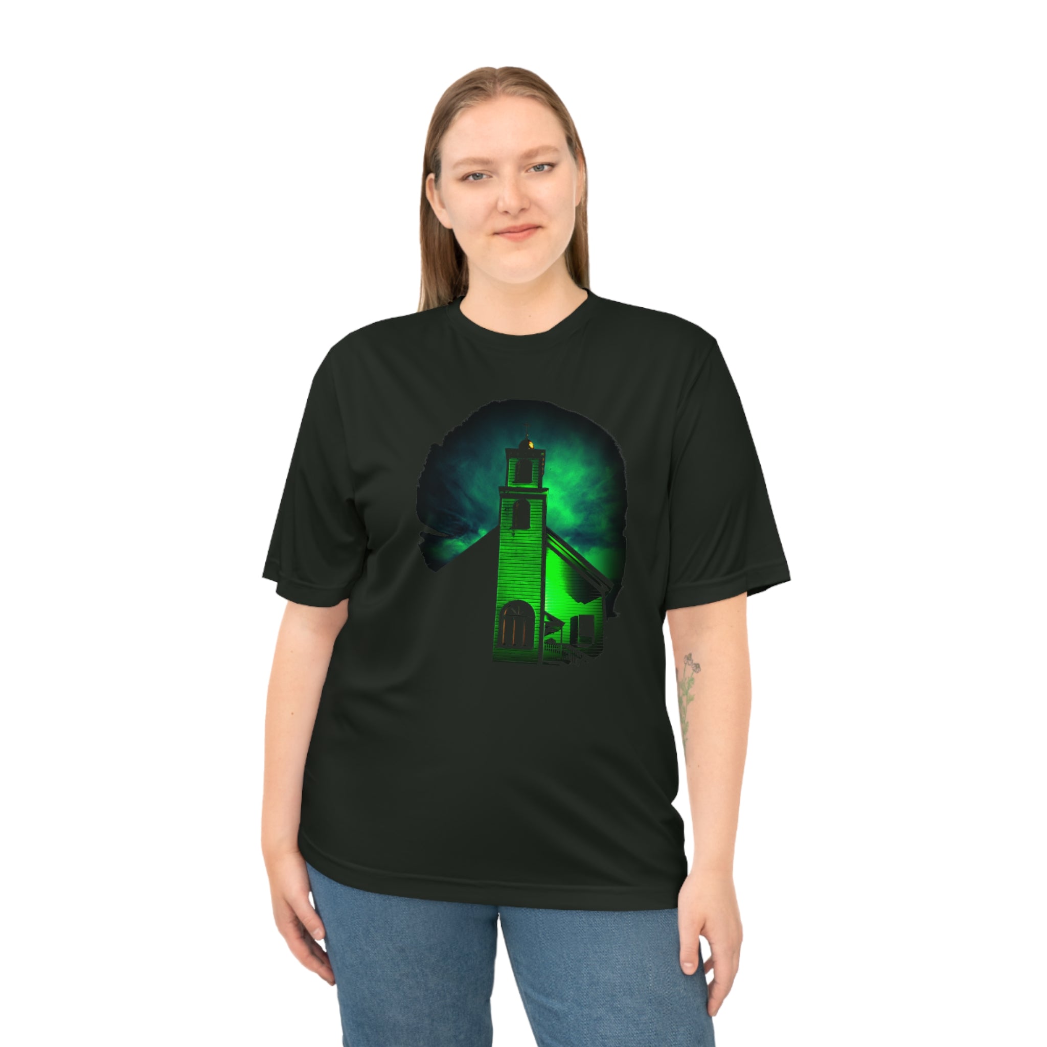 Haunted Church Nightscape T-Shirt