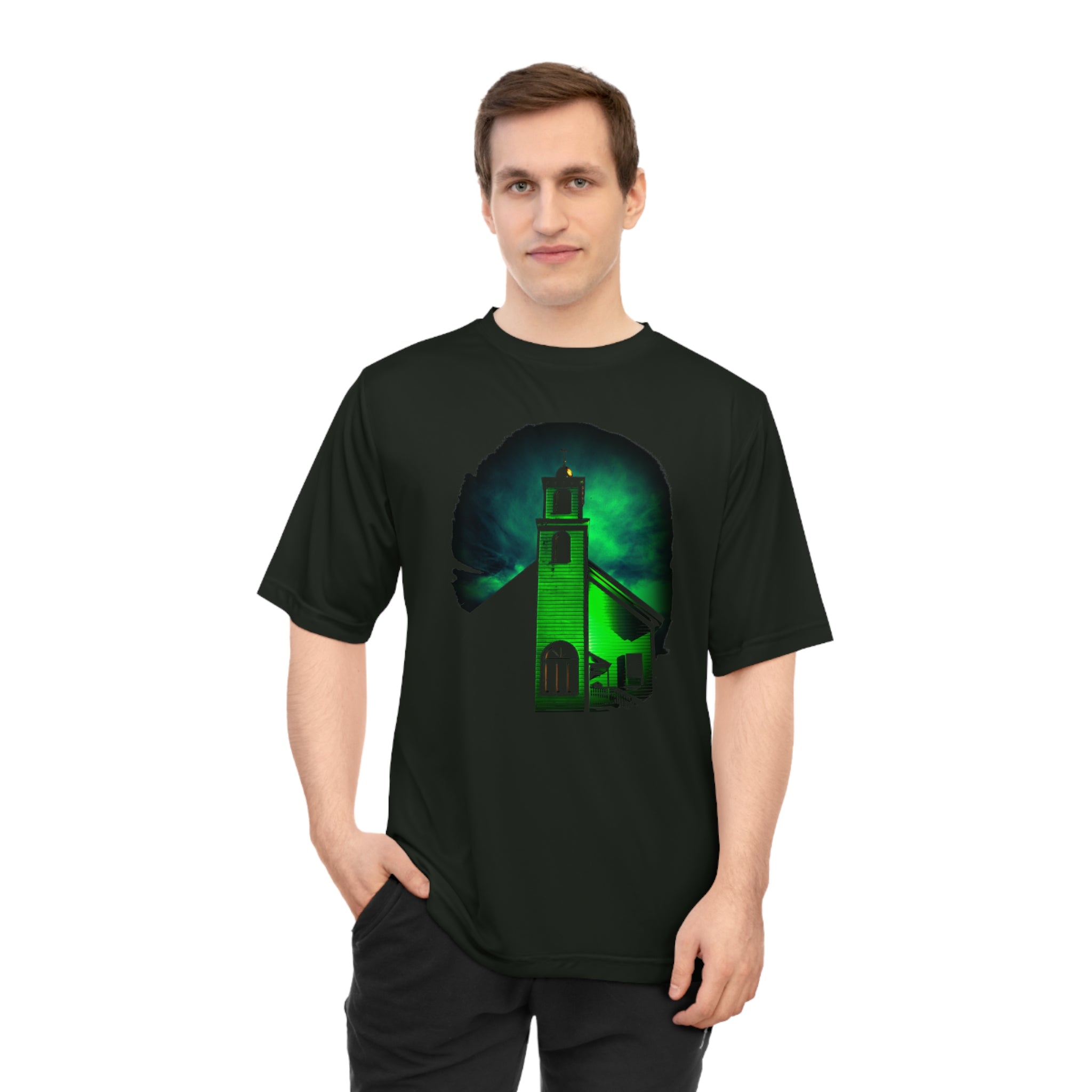 Haunted Church Nightscape T-Shirt